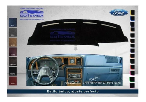 Cubretablero Automotriz Ford Cougar 1985 Al 1989 F4-ch