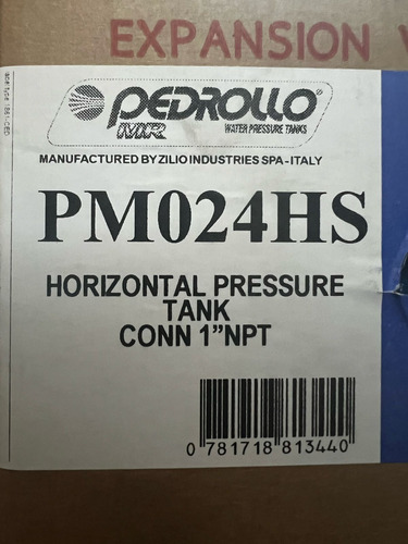 Tanque Hidroneumático Original Pedrollo 24 Lts