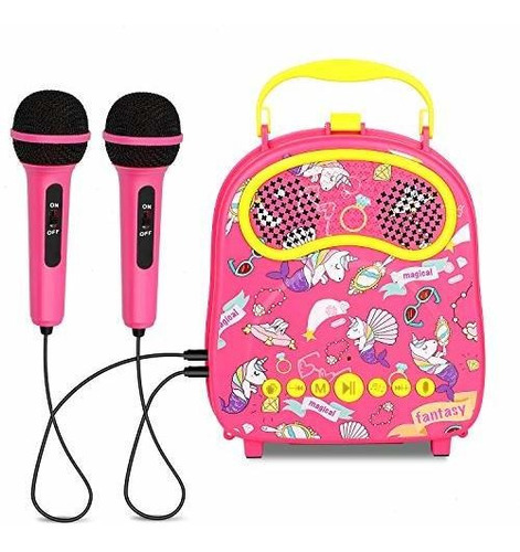 Máquina De Karaoke Para Niños Con 2 Micrófonos - Juguete