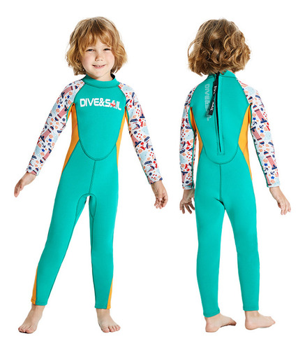 Traje De Neopreno Para Niños, Ropa De Playa, Manga Larga