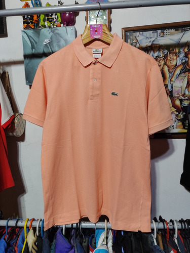 Chomba Lacoste 1212 Og Naranja Pastel Talle L O Xl Slim (Usado)