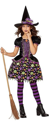 Halloween Disfraz Bruja Caprichosa Para Niños Multicolor
