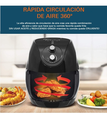 Imagen 5 de 7 de Freidora Eléctrica De Aire 6.1 L Elite Platinum Eaf-658