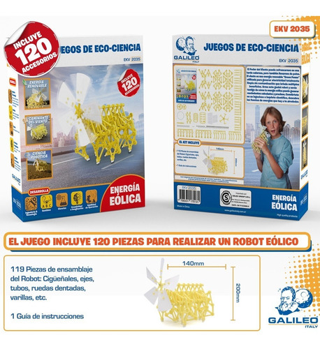 Imagen 3 de 6 de Juego De Ciencia Energia Eolica Construye Aprende Galileo Ec