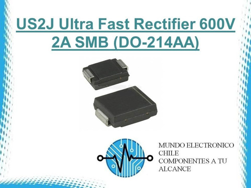 2 X Us2j Ultra Fast Rectifier 600v 2a Smb (do-214aa)