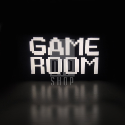 Luminária Gamer Game Room Jogos Vídeo Game Com Led Bivolt Cor Da Cúpula Branco