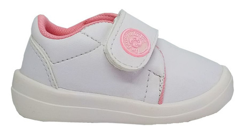 Zapatilla Niña Pu Blanco Rosa Urbana Un Pasito A La Vez