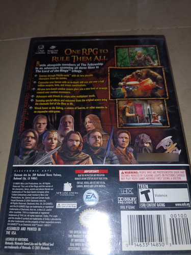Gamecube Lord Of The Rings Third Age FĂsico Original (Usado)