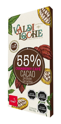 Imagen 1 de 1 de Chocolate Negro 55% Cacao Cranberry