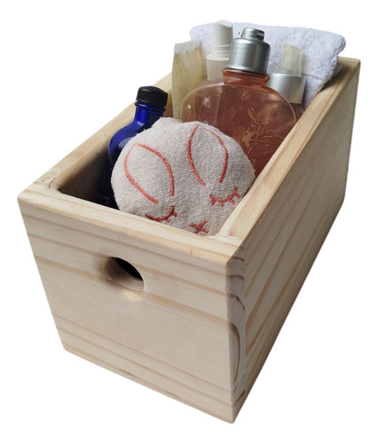 Cajón Canasto De Madera Deco Guardado