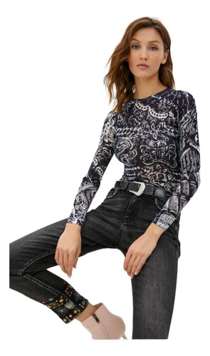 Suéter Desigual Mujer Negro Casual