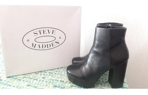 Gratify black leather steve madden hotsell