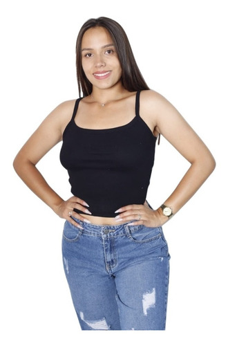 Pack De 2 Crop Top Rib Tirantes Cruzados  ( Hecho En Peru )