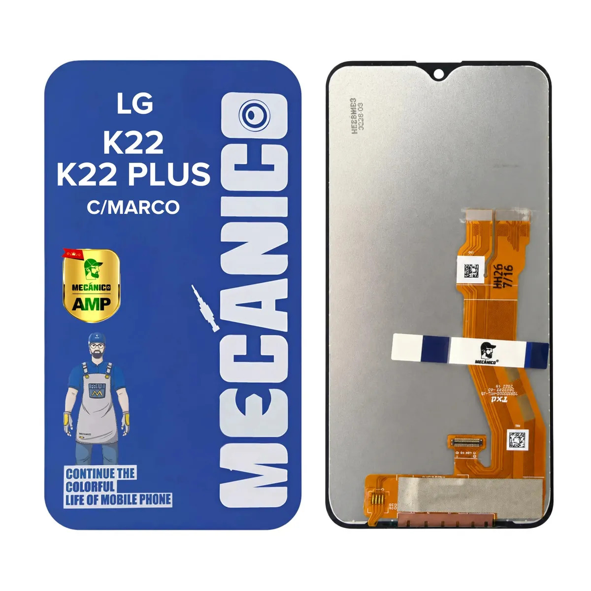 Modulo Compatible Lg K22 Plus Incell Con Marco Mecanico Flex Display Pantalla Tactil Vidrio Frontal Repuesto Cambio Reparacion Conector Celular Telefono Touch Screen Reparar Hd Calidad Tecnico