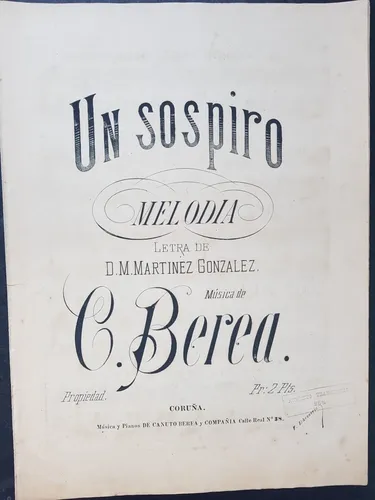 Antiguas Partituras Para Piano. Música Gallega. 51694. (Usado)