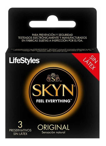 Preservativos Lifestyles Condones Skyn Original Sin Látex X3