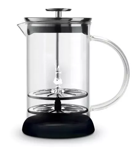 Espumador De Leche De Vidrio Bialetti 330ml 6 Tazas Manual