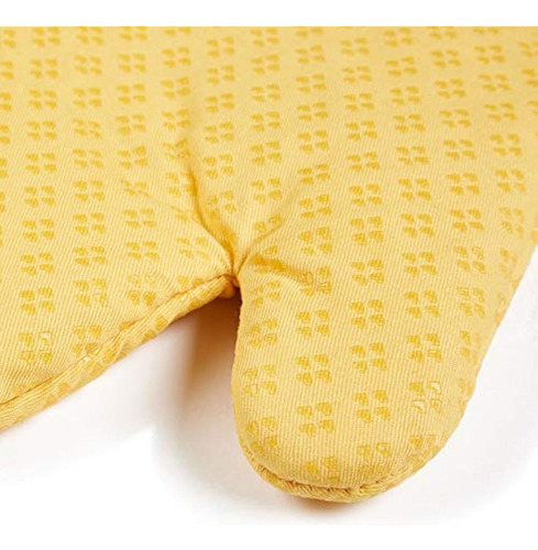 Juego De 2 Manoplas De Horno De Color Amarillo Resistente