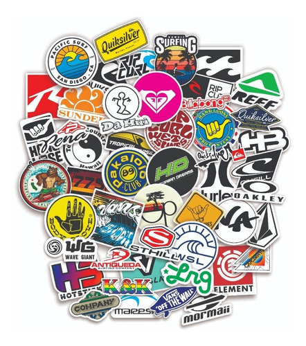 49 Adesivo Sticker Surf Marcas Surfwear Stickers Bombs