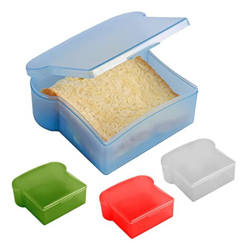 Contenedor De Sandwich Abnaok 4 Cajas De Sándwich Con Forma