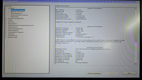 Laptop Dell Latitude E5570 Leer Descripción (Usado)