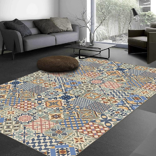 Vilber Toledo Du 01 40x78 Alfombra, Vinilo, Multicolor-