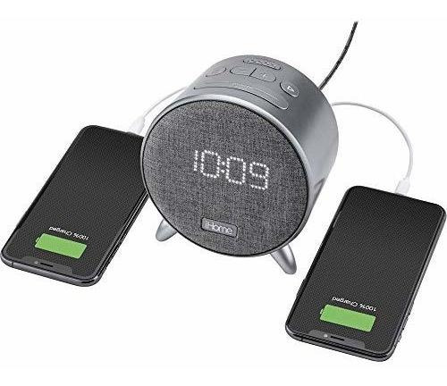 Ihome Ibt235 Reloj Despertador Digital Bluetooth Con Carga U