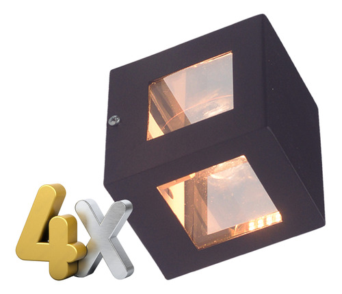 Aplique Lampara De Pared Exterior Cuatridireccional G9 X4u  