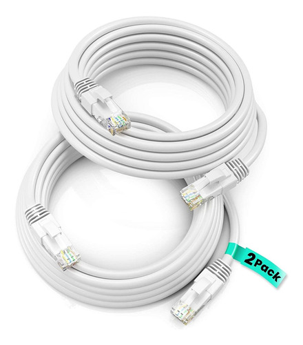 Cable De Red Cat6 Rj45, 10 Pies/lan/2 Cables