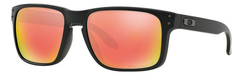 Gafas de sol Oakley Holbrook Standard con marco de o matter color matte black, lente ruby de plutonite prizm, varilla matte black de o matter - OO9102