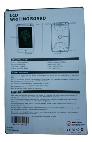 Tableta Mágica Pizarron Digital Lcd Display Dibujo Escritura