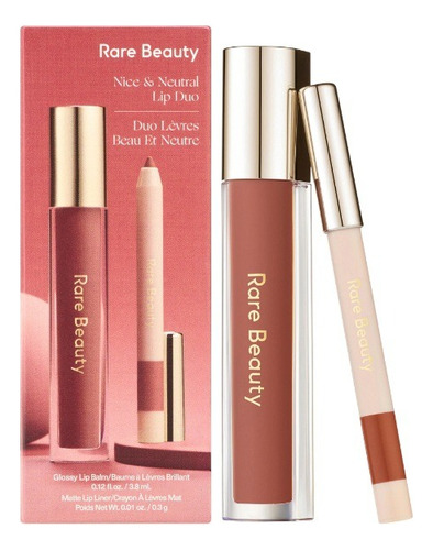 Nice & Neutral Lip Gloss And Liner Duo Rare Beauty Kit