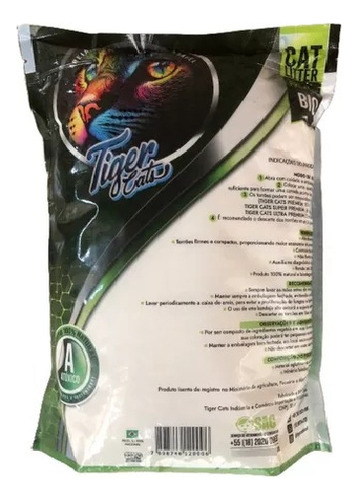 2un. Areia Higiênica Biodegradável Gatos 2,5 Kg Tiger Cats