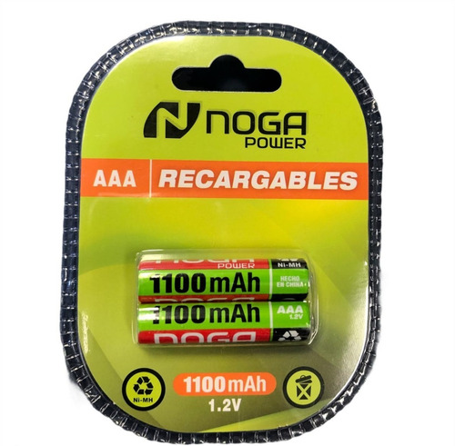 Pilas Recargables Noga Aaa 2u Ni-metal 1100mah