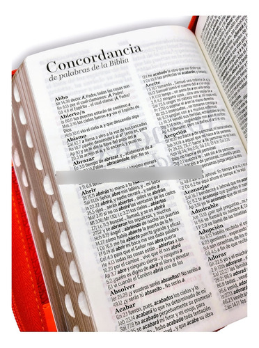 Biblia Compacta Legra Gde 11pts Naranja Indice Y Cierre