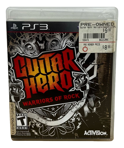 Guitar Hero Warriors Of Rock Ps3