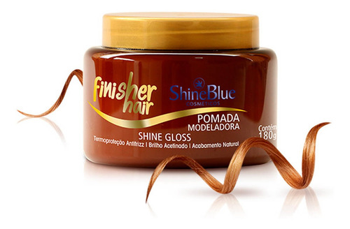 Imagem 2 de 2 de Finalizador Shine Blue Finisher Hair Pomada Modeladora 180g