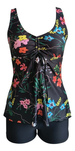 . Conjunto De Tankini Push Up De Talla Grande, Traje De
