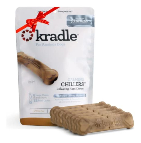 Kradle Chillers Chicken Flavor Hard Chews With Botanitek Dog