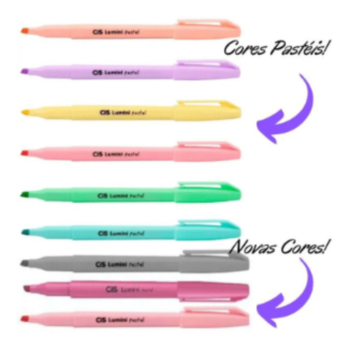 Marca-texto Lumini Pastel - Cis
