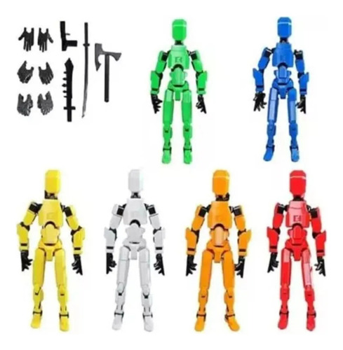 W T13 Figura De Acción Impresa En 3d Con Múltiples Robot