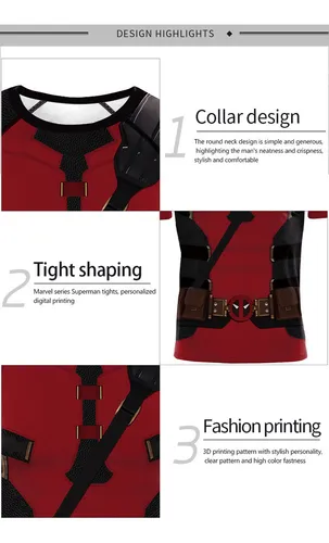 Mq Playera Deportivo Hombre Deadpool & Wolverine Manga Larga
