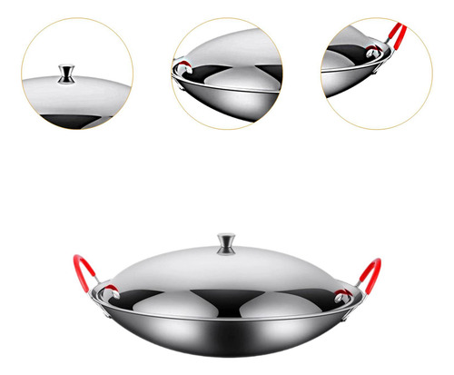 Sartén De Cocina De Acero Inoxidable 9 Pulgadas Con Tapa