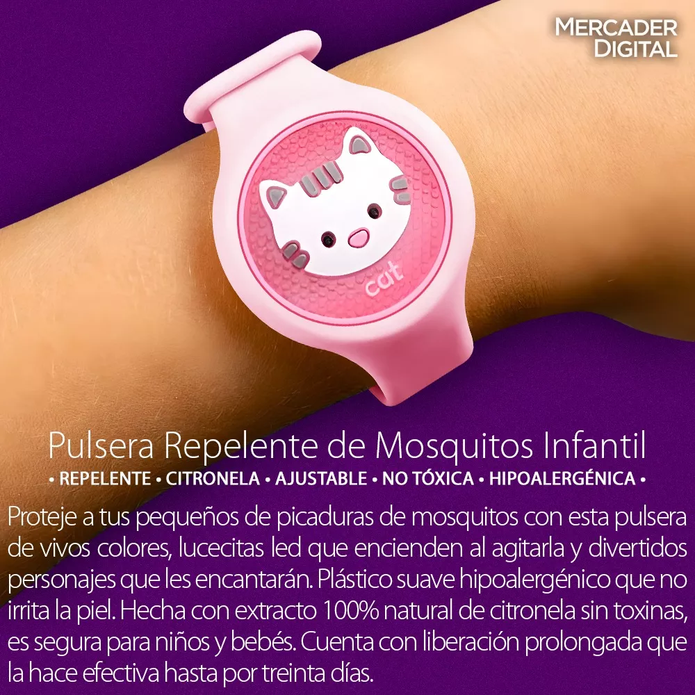 Primera imagen para búsqueda de pulsera repelente de mosquitos