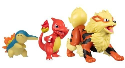 Paquete De 3 Figuras De Batalla De Pokémon Con Tema De Fuego