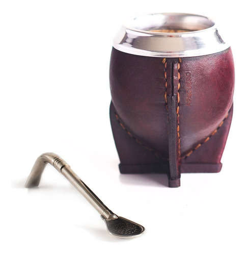 Imagen 2 de 10 de Mate Torpedo Premium + Bombilla Pico De Loro Alpaca