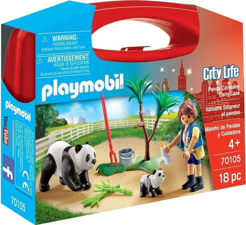 Playmobil 70105 City Life Maletin De Pandas Y Cuidadora