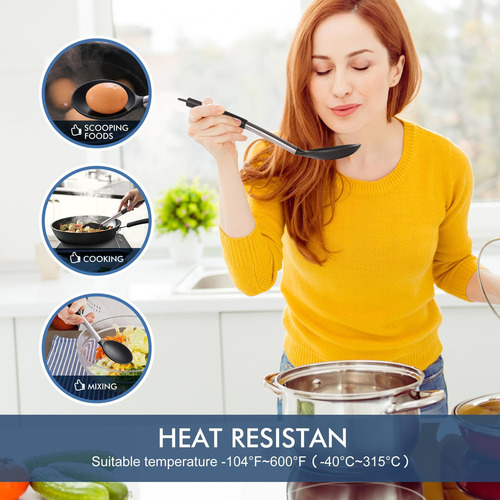 Cuchara De Cocción De Silicona Grande Resistente Al Calor De
