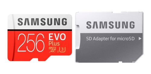 Memoria Samsung Evo Plus 256gb Microsd C10 U3 4k 100mb/s