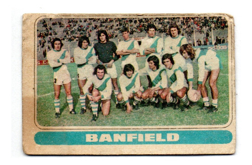 Figurita Banfield Tarjeton Formacion Futbol Fulbito 1974